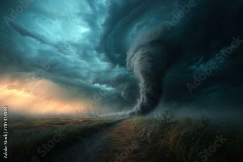 Tornado outdoors nature storm. photo