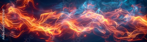 Fire Dance, Flowing flames resembling a dancers movements photo