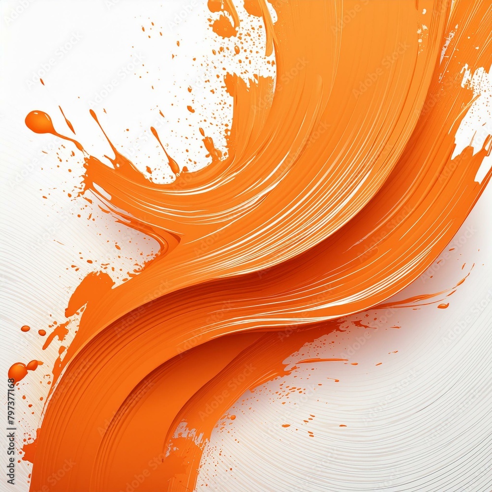 abstract orange background,An expressive stroke of orange paint texture