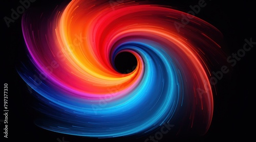 a colorful swirl of light