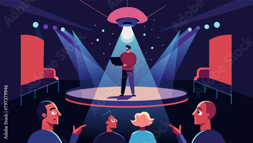 At a theater a mindcontrolled lighting designer creates a dynamic and immersive experience for the audience using their thoughts to manipulate lights.