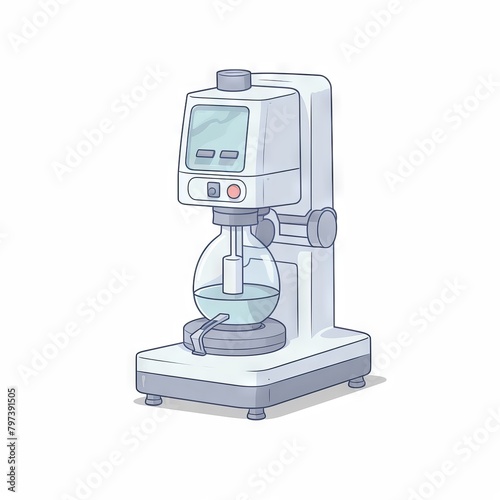 Sketch image of a Brookfield viscometer.