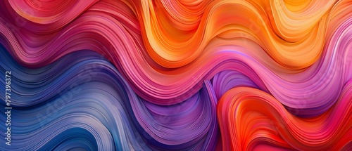 Abstract colorful hair waves pattern background banner