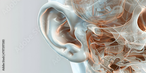 Stunning 3D Simulation Unveiling the Wonders of the Human Ear.
 photo
