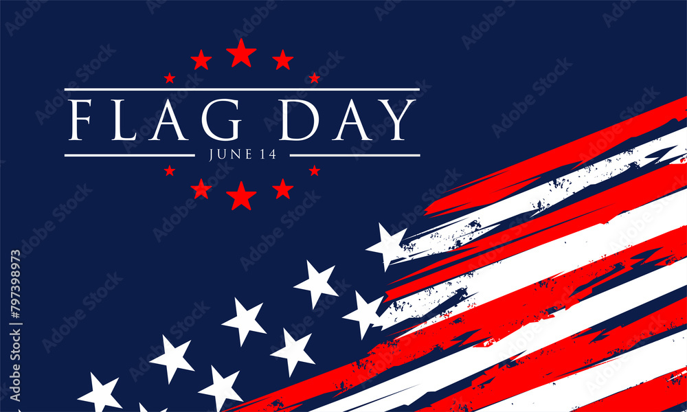 Flag Day in the United States of America. Vector banner design template , June 14th Flag Day in the United States of America. Vector banner design template , June 14th