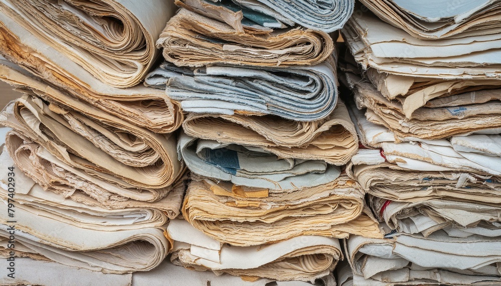 Newspaper old paper background with paper, Newspaper paper grunge vintage old aged texture, Ai Generate Newspaper old paper background with paper, Newspaper paper grunge vintage old aged texture, Ai Generate