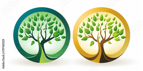 tree logo,greening symbol social logo with associa photo