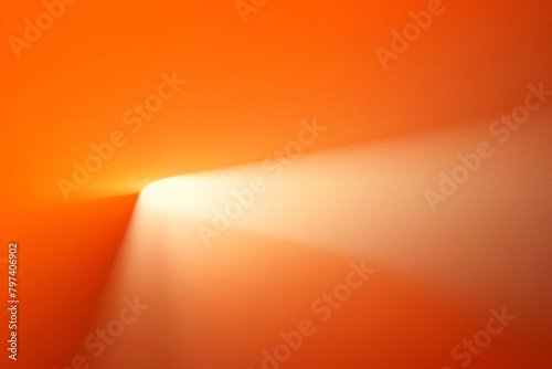 Gelb-orange-roter abstrakter Hintergrund für Design. Geometrische Formen. Dreiecke, Quadrate, Streifen, Linien. Farbverlauf. Modern, futuristisch. Helle dunkle Farbtöne. Webbanner.