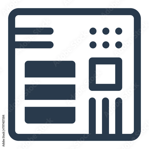 Motherboard Main Circuit Board Connecting Computer Component