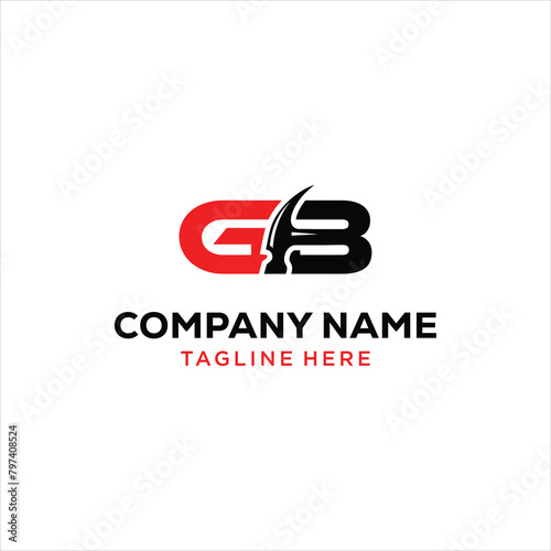 G B hammer Logo Monogram Icon Vector Template, design inspiration, vector