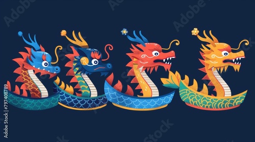 Flat dragon boat collection 