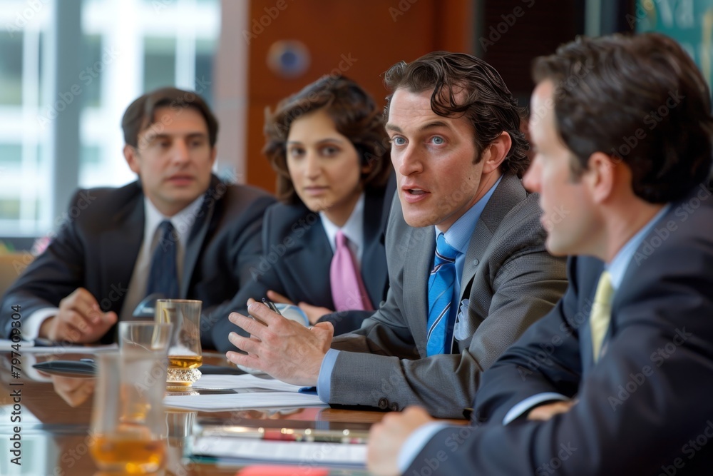 Focused Executives in a Corporate Meeting Focused Executives in a Corporate Meeting