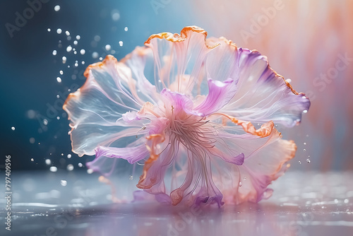 flowers in water Ethereal Pastel Explosion  A Visual Symphony