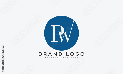 letter PW logo design vector template design for brand