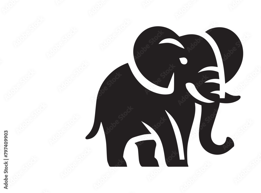Simple elephant  vector illustration design