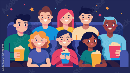 Friends watching a movie together providing a safe space for vulnerability and emotional expression..