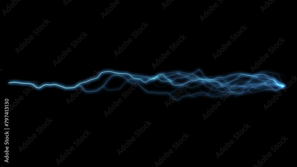 lightning beam motion element with transparent background 