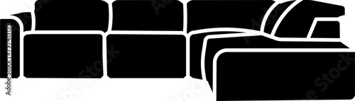 Chaise Lounge Sofa Vector Illustration