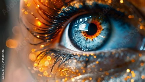 Explore human eyes brilliance with vibrant HDR macro photography showcasing visions depth. Concept Macro Photography, HDR, Human Eyes, Vibrant Colors, Vision Depth