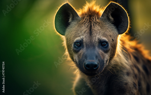 Spotted hyena (Hyaena hyaena) portrait photo