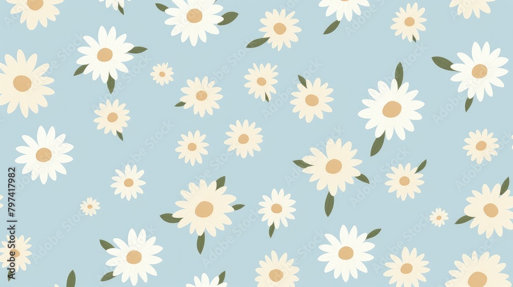 spring daisy seamless wallpaper