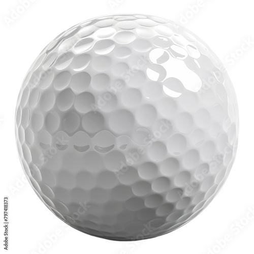 Golf ball isolated on transparent background