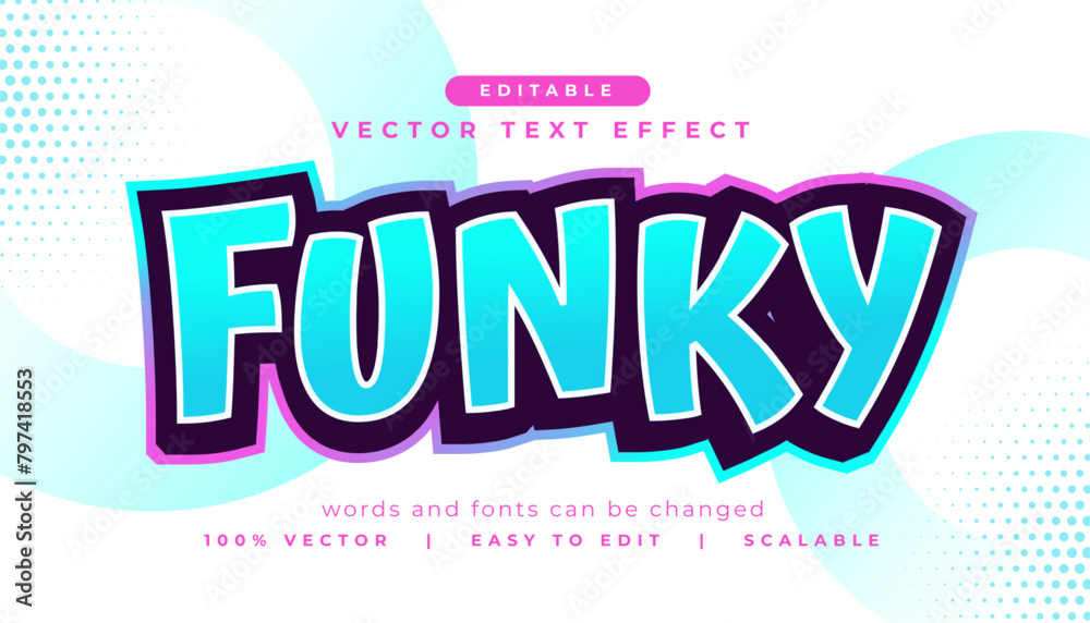 funky bold lettering text effect style