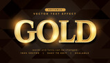shiny gold text effect editable font template