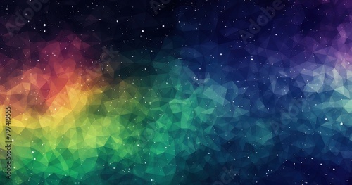 geometric rainbow glare background photo