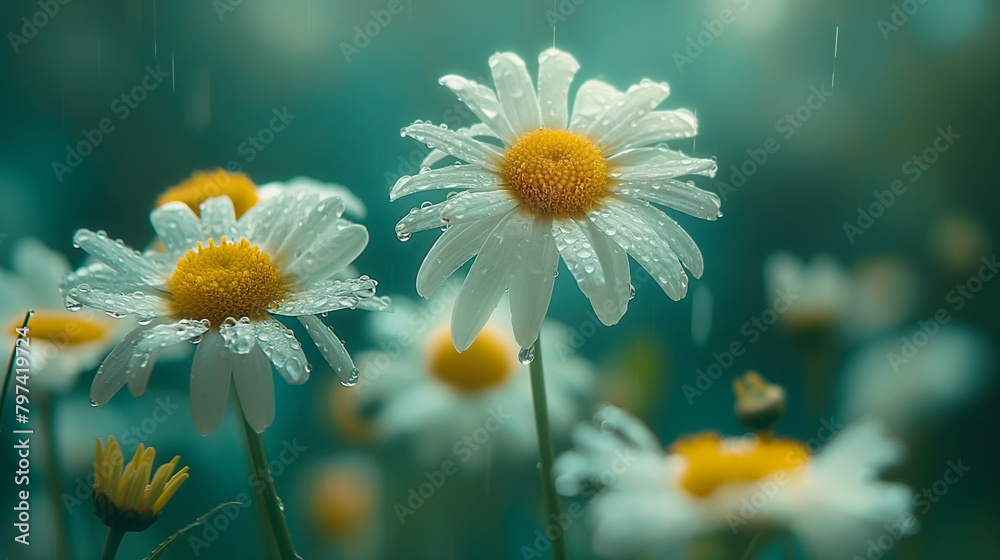 Fototapeta premium daisies in a field