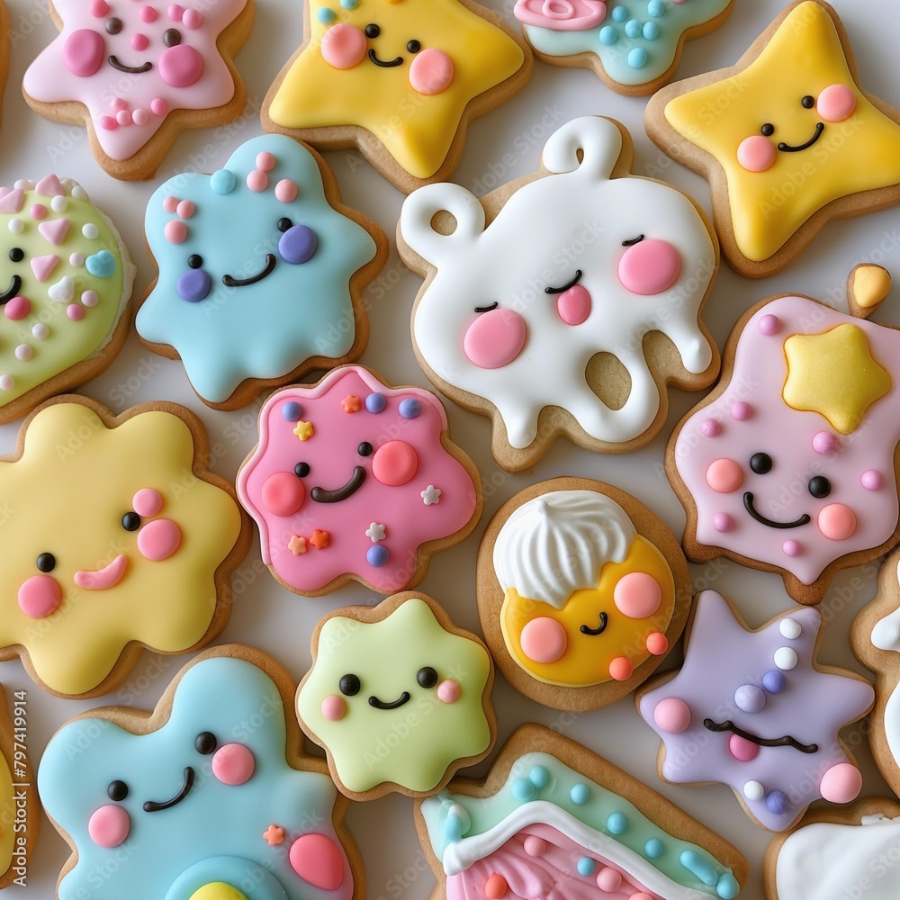 ¡Explosión de sabor kawaii! Galletas decoradas con amor ¡Explosión de sabor kawaii! Galletas decoradas con amor