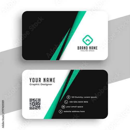 modern and elegant professional visiting card layout for office contact