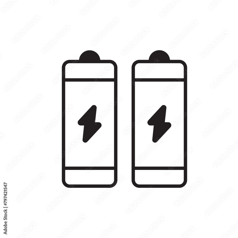 Battery icon design with white background stock illustration Battery icon design with white background stock illustration
