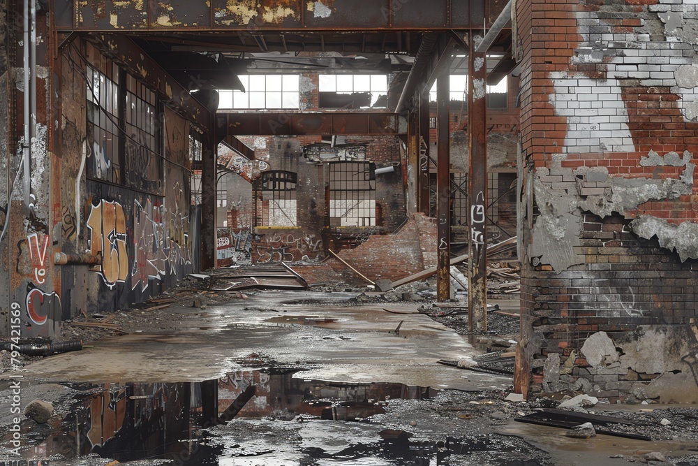 Interior of an abandoned factory