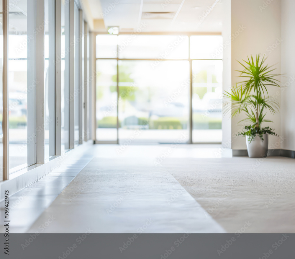 Fototapeta premium Entrance door with selective focus effect and contemporary decor.
