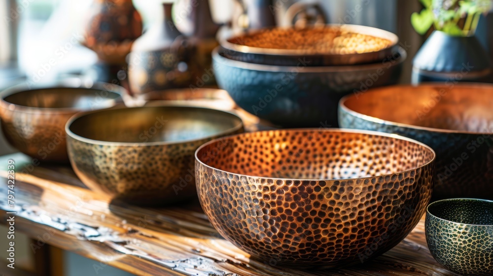 Handcrafted Bowls with Unique Textured Patterns