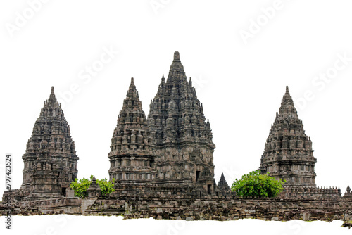 Candi Prambanan (Prambanan Temple), Central Java, Indonesia, transparent background