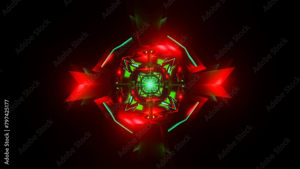 Hypnotic VJ loop of neon multicolor waves