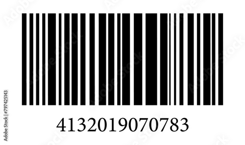 Barcode on white background. Vector illustration