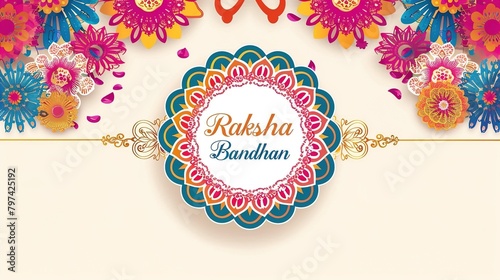 Vector Illustration of Happy Rakhi Festival Greeting Background.ikkustration photo