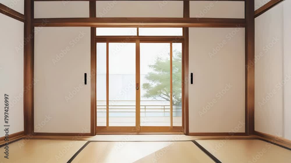 Empty room japanese minimalist room interior Empty room japanese minimalist room interior