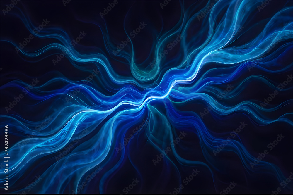 Overlapping abstract background in dark blue 