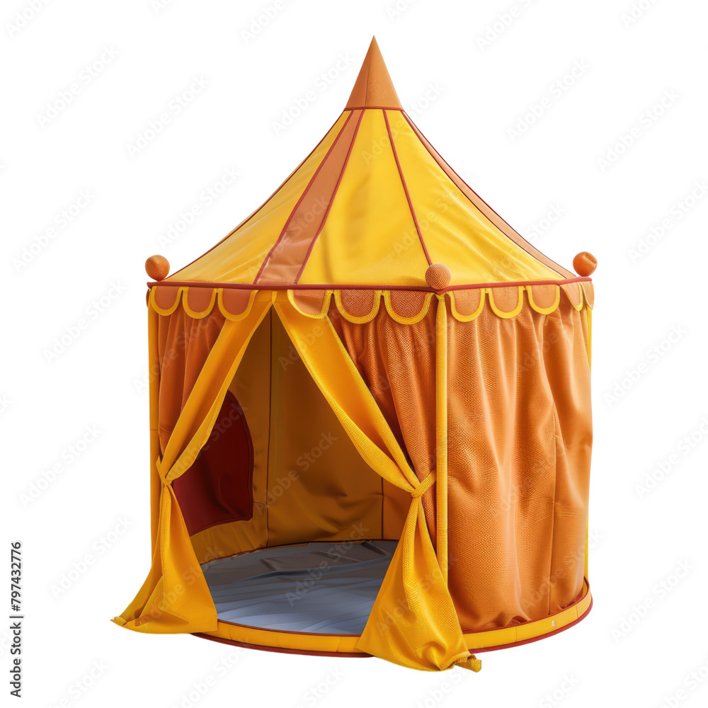 Play tent isolated on transparent background