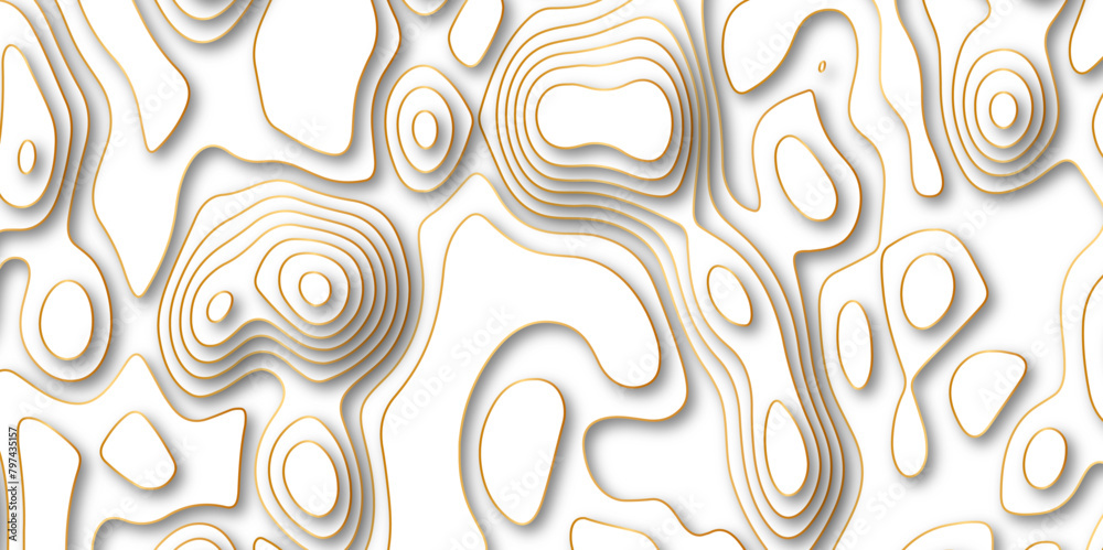 Abstract white colorful golden Topographic line map background. Contour elevation topographic and textured Background Modern design with White background with topographic wavy pate for decoration. Abstract white colorful golden Topographic line map background. Contour elevation topographic and textured Background Modern design with White background with topographic wavy pate for decoration.