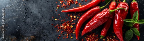 Pepper with Chili Flakes, Adding chili flakes to enhance the feeling of spiciness photo