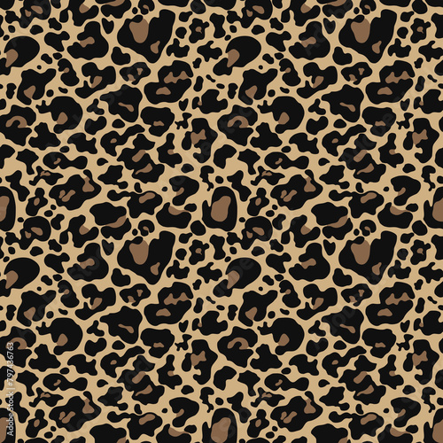  Leopard texture seamless pattern modern fashion design, leopard skin vector