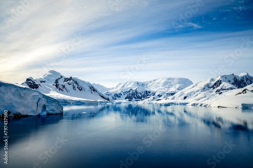 Morning in Antarctica  Beautiful Landscape