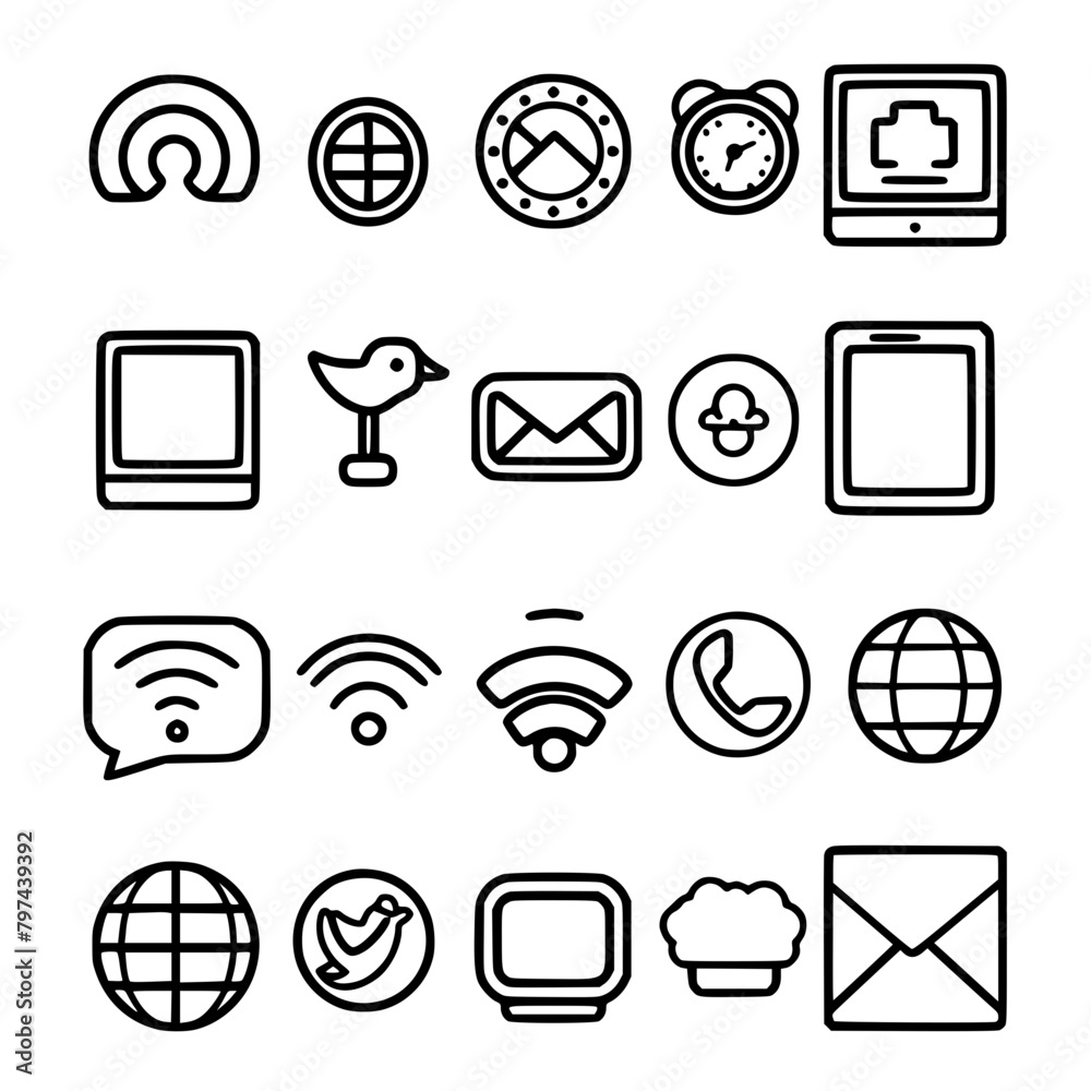communication icon, business icon, technology icon, speech icon ...