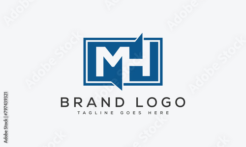 letter MH logo design vector template design for brand