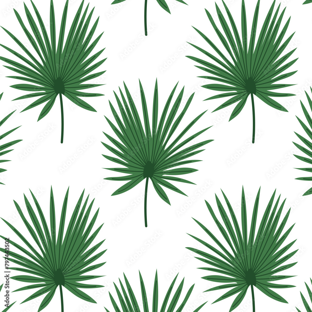 Tropical leaf pattern, jungle leaves seamless vector pattern, pattern for textile, summer background in pastel colors